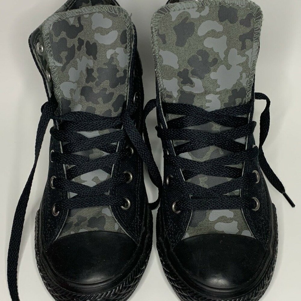 Converse All Star Chuck Taylor HI 659753F Black/Camo Shoe Size Jr 3